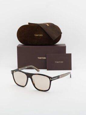 Tom Ford Frances FT1081 52E Square Sunglasses - Havana / Photochromic